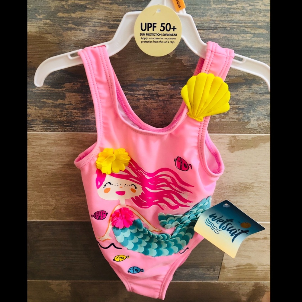 NWT Wetsuit Baby Girl Swimsuit - Picture 2 of 3